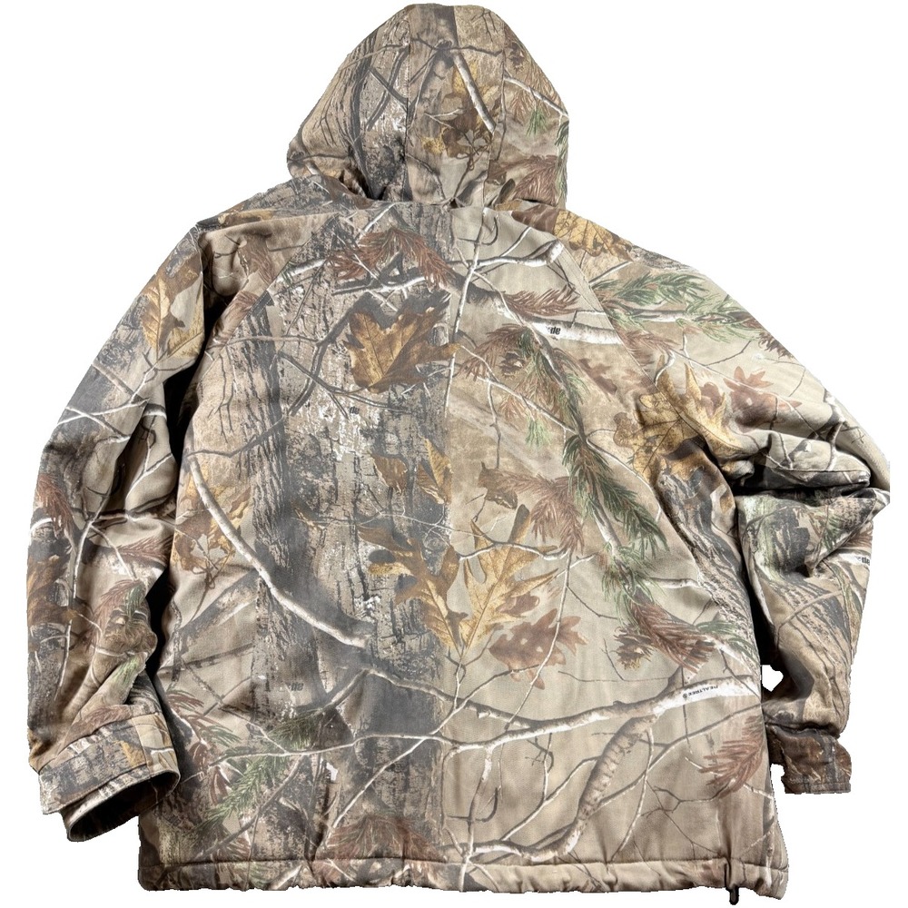 Realtree Camo Insulated Hunting Jacket Parka Mens L 42-44 Hooded Winter Coat - Picture 7 of 8